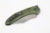 Nieuwe Collectie Stitch-A Auto Tactische Zakmes D2 Stone Wash Blade Groen T6061 Handvat Outdoor EDC Zakmessen EDC Gear