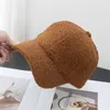 Ball Caps Polyester Baseball Cap Women Windproof Plush For Men Fuzzy Curved Brim Warm Hat With Uv