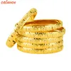 8MM 6PcsLot Dubai Bracelets en or pour femmes hommes couleur 24k Bracelets éthiopiens bijoux africains Arabie Saoudite cadeau de mariée de mariage 240103