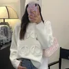 2024 new womens sweater autumn trendy long-sleeved tops round neck high-end slim pullover coat designer Graphic Sweater women white black thin knit sweaters tops