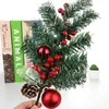 Decorative Flowers Red Berry Stems Artificial Pine Picks For Christmas Tree Decorations Flower Arrangements