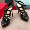 Scarpe eleganti Top Tacchi alti Moda di lusso da donna Crystal Glisten Tacco classico dal design retrò