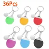 36Pcs Ball Tennis Jewelry Charms Pendant Handbag Back Chain Table Purse Model Decor Decoration Keyring Racket Ping Pong Keychain 240103