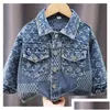 Jacken 2023L Kinder Designer Jeans Jacke Blau Baby Junge Mädchen Frühling Weiche Denim Kinder Mantel Drop Lieferung Mutterschaft Kleidung Outwear Dhjtw