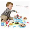 Giocattolo di simulazione per bambini Fai da te Torta di compleanno Modello Cucina Giochi di imitazione Tagliare frutta Cibo per bambini Regalo 240104