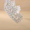 Copricapo da sposa Colore multiplo barocco intarsiato strass nuziale grande corona accessori per gioielli per capelli da sposa 240103