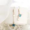 Dingle örhängen Fashion Star Moon Creative Alloy Blue Space System Earnails smycken för kvinnor fest födelsedagspresenttillbehör