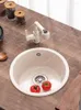 Bathroom Sink Faucets Quartz Round Small Single Stage Kitchen Vegetable Basin Granite Drop-in