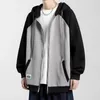 Men's Hoodies Zip-up Hooded Coat Plush Winter With Zipper Closure Drawstring Pockets Thick Loose Fit Mid Length For Fall