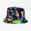 Berets 2024 Fashio Fischer Hut Reversible Harajuku Eimer Hüte Für Frauen Männer Straße Hip Hop Cap Angeln N Sommer Paisley drucken