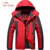 Men's Jackets Winter Men Windproof Fleece Thick Warm Hooded Zip-up Windbreaker Male Camping Waterproof Plus Big Size Larger Coat