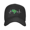 Boll Caps Heartbeat Design Brasiliansk flagga Brasilien Baseball Cap Sun Protection Justerbar stolt pappa höst Snapback