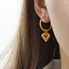 Dangle Earrings Heart Earring Luxury Items Women Vintage Steel Hoop防水金メッキファッションジュエリー