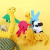 Dog Toys Tuggar 1st Bite Resistant Pet Dog Chew Toys For Small Dogs Cleaning Teething Puppy Cat Dogs Rope Knot Ball Toy Spela Animal Accessories