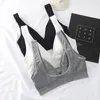 Reggiseni sportivi con retro a forma di U, senza cuciture, per yoga, per donna, sexy, con scollo a V, senza anello in acciaio, reggiseno push up in tinta unita