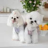 Cão vestuário escalfado saia chiffon bolo vestido em camadas pet gato teddy ins roupas de moda roupas de cachorro traje