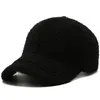 Winter Black Sherpa Baseball Cap for Women Girl Wool Keep Warm Windproof Fashion Teddy Golf Sports Hat Hip Hop 240103