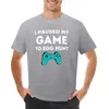 メンズポロス面白いゲーム私はゲームを一時停止して卵イースターゲーマーTシャツTシャツメンズビッグアンドトールシャツ