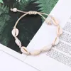 Charme Pulseiras Cowrie Shell Pulseira Praia Bangle Cadeia Calçado Branco Banda Pés Franja