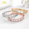 Bracelets Personalized Gold Name Bracelet Zirconia Gemstone Initial Letter Bangle Customized Crystal Cuff Name Bracelet Jewelry for Women