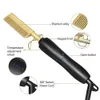 Нагревательная расческа-выпрямитель, электрическая расческа, утюг, щетка для выпрямления волос, разглаживающая железная расческа, щетка-выпрямитель для волос 240104