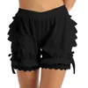 Women's Shorts Vintage Lace Lolita Style Short Pants Women Bloomers Latern Pumpkin Layered Ruffles High Elastic Waist Underskirts