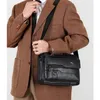 Кожаный портфель, ручная сумка для мужчин, офисная деловая сумка через плечо, квадратные кошельки для карточек, через плечо, 240104