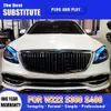 For BENZ W222 W223 S350 S400 LED Headlight 13-20 Daytime Running Light High Beam Angel Eye Projector Lens Streamer Turn Signal Front Lamp