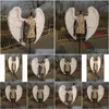 Party Decoration High Quality Cosplay Costume Adt039S White Angel Wings Wedding Bar Decorations Pography Shooting Props Pure Handmad Dhusw