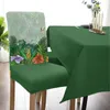 Tropical Monstera Hummingbird Flower Chair Cover Dining Spandex Stretch Seat Covers Home Office Decoration Desk Chair Case Set 240104