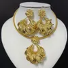 Afrikanska smycken Set Irregular Design Hoop Earrings and Pendant 2st Set For Weddings Bridal Necklace örhängen Tillbehör 240103