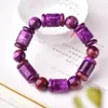 Bangle Wholesale Purple Dragon Crystal Bracelets Bucket Beads Bracelets for Women Men Single lap Bracelet Fashion Jewelry JoursNeige