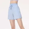 lululemenly short taille haute pour femme, évacuant la transpiration, séchage rapide, pour sport, course, fitness, yoga en plein air, été