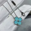 Designer Schmuck Halskette Set Anhänger Halsketten Armband Gold Silber Mutter aus Perlengrün Blüten Halskette Womens mit Kiste