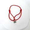 Designer-Schmuck, kleines Schloss, Charm-Armbänder, Paar-Armband, Edelstahl, Handseil, Schwarz, Rot, Rosa, Blau, viele Farben, Handschlaufe, modische Geschenke, Weihnachtsgeschenk