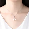 Ultra Simple Necklace S925 Sterling Silver Freshwater Pearl Twisted Chain Pendant Halsband Europeiska kvinnor Fashion Collar Chain Wedding Party Casual Jewelry SPC