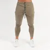 Mens Pants Sport Byxor Nylon Gym Elastic Sweatpants Joggers Casual Training Khaki Workout Manlig fitness Running