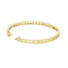 New Hollow Heart Star Bangle Gold Color Lucky Eye Bracelet 여성을위한 고도로 세련된 남성 힙합 패션 보석