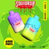 SQUIDROP QD99 6000puffs Mesh-Coil 550mAh Dispositivo ricaricabile 14ml Baccelli di olio preriempiti Baccelli usa e getta Vaporizzatore Pen Bar con imballaggio