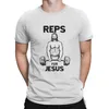 Heren T-shirts T-shirt Reps For Jesus Awesome katoenen T-shirt korte mouw ronde hals kleding 6XL