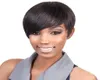 Beau Diva Short Human Hair Wigs Straight Virgin Brazilian Wig for黒人女性レミーヒューマンヘアウィッグ4204810