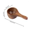 Strumenti di misurazione Cucchiaio da caffè rotondo Cucchiaio di legno Misuratore di tè Mestolo d'acqua per chicchi macinati