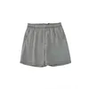 Short décontracté brodé en nylon métallique de haute qualité, pantalon lavé noir vert clair gris clair, trois couleurs disponibles