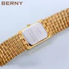 Berny Quartz Watch for Luxury Fashion Women's Wristwatch防水ゴールデン女性クロックステンレス鋼ゴールドレディースウォッチ240103