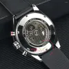 Relógios de pulso 2024 Data Edição Limitada Luxo Masculino Automático Black Dial Watch Aço Inoxidável Negócios Esportes Mecânicos Reloj Hom