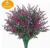 Decorative Flowers 24 Bundles Flower Outdoor Colorful Decor Artificial Lavender For Decoration Wheat Ear