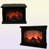 Electric Fireplace Lantern Led Flame Log Effect Rectangle Fire Place For Home Decor Indoor Christmas Ornaments9305734