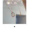 Cubic Zirconia Initial Necklace for Women Dainty Initial Necklace 18k Gold Plated Colorful Crystal Letter Necklace for Girls