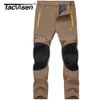 TACVASEN hiver Ski pantalon hommes chaud thermique imperméable pantalon tactique polaire doublé pantalon extérieur randonnée montagne travail pantalon 240103