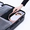 Smart Makeup Storage Box med LED Light Mirror Portable Travel Cosmetic Storage Påsar för kvinnor 240103